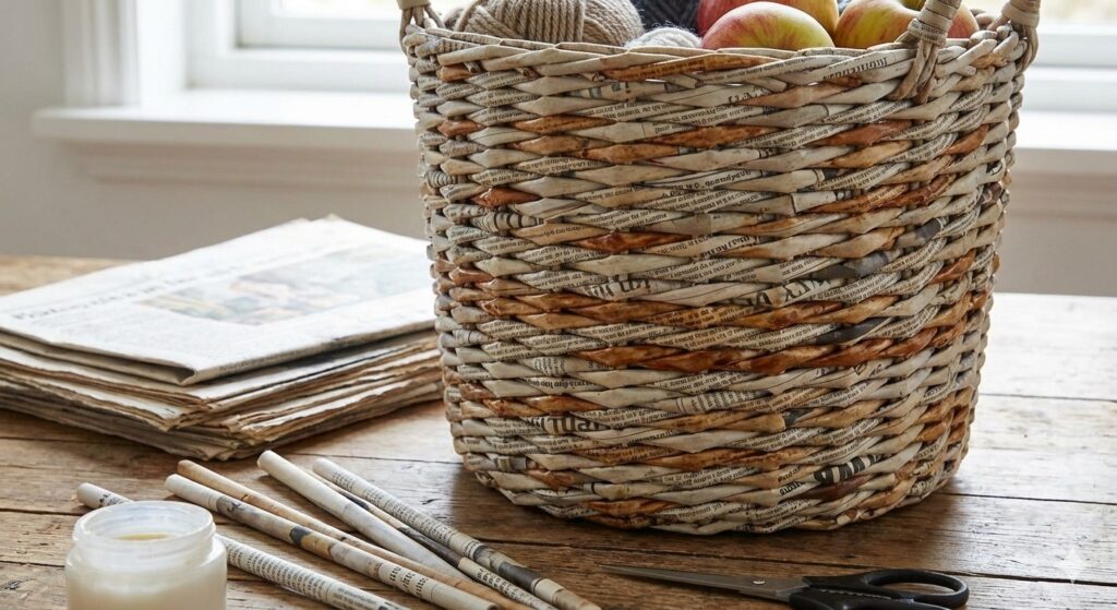 Anyaman Koran Bekas: Mengubah Berita Kemarin Menjadi Wadah Kokoh dan Estetik