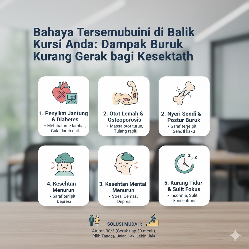 Bahaya Tersembunyi di Balik Kursi Anda: Dampak Buruk Kurang Gerak bagi Kesehatan